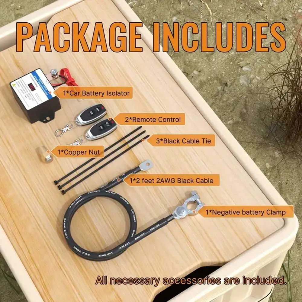 12V 240A With Led Voltmeter Smart Car Kill Cut Off Switch Anti-Theft Remote Control Switch