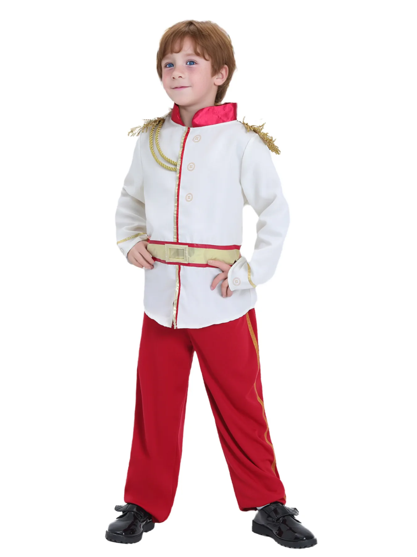 Handsome Boy Middle Ages Noble Royal Charming Prince Child Kids Carnival Party Halloween Cosplay Costumes