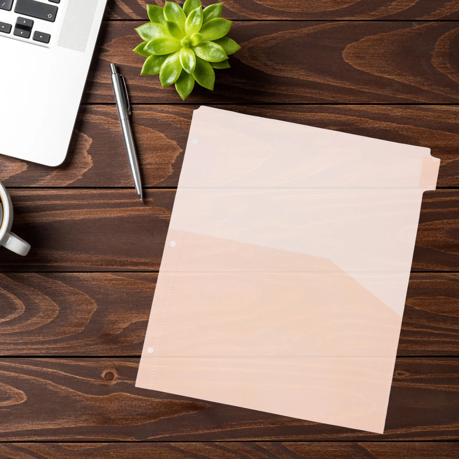 8Pcs Plastic Dividers Pockets Tabs Three Ring Binder Organizer Multifunctional Design Easy Access Reliable Protection