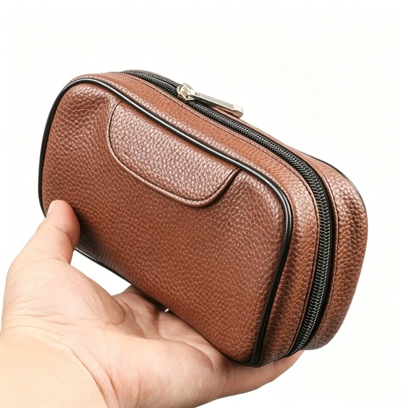 

2026New Portable Smoking Pipe Bag Soft PU Leather Tobacco Pipe Storage Bag for Travel Smoking Tools Accessories Pouch