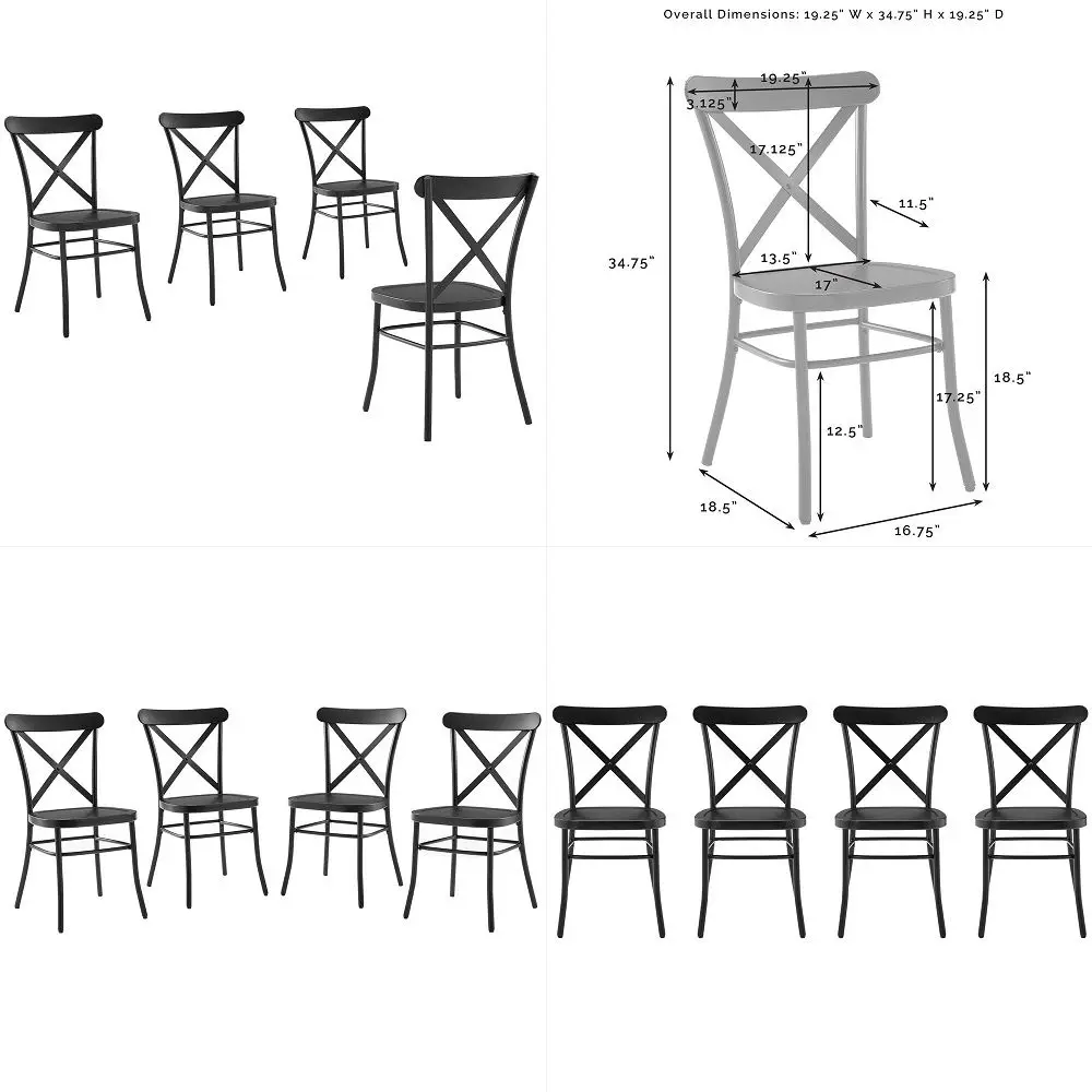 

OLIVER Commercial 30 Round Silver Metal IndoorOutdoor Table Set with 2 Cafe Chairs