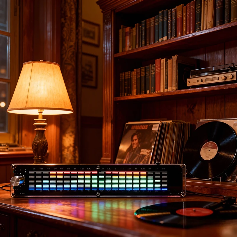 Multi-mode DSP LED Music Spectrum Level Light  Equalizer EQ Voice Pickup Car Lighting Atmosphere Light