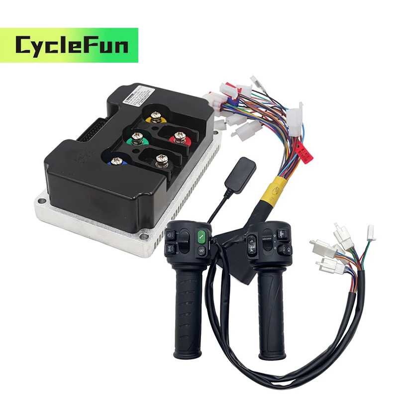 

Fardriver ND72340 V2 48 В-72 В постоянного тока 120 А фаза 340 А 2 кВт-3 кВт контроллер датчика Холла с дроссельной заслонкой T08 для электрического мотоцикла скутера