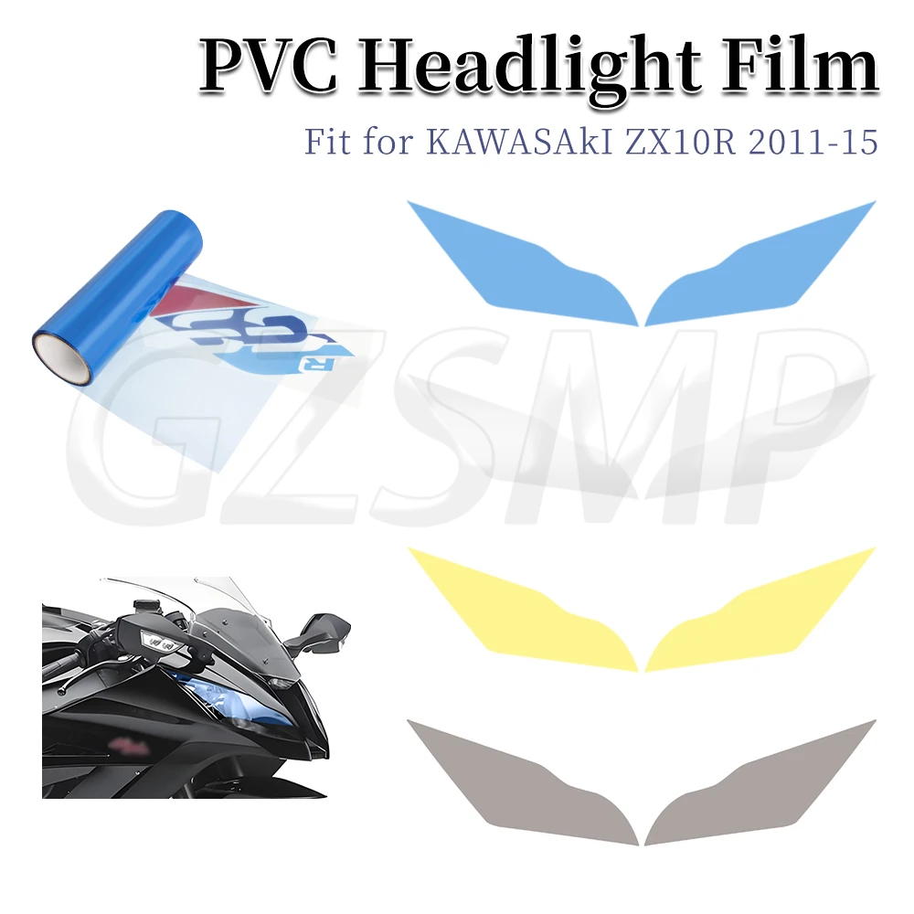 

Fit for Kawasaki ZX10R ZX-10R 2011 2012 2013 2014 2015 Motorcycle Headlight Transparent Protection Film Sticker Decals