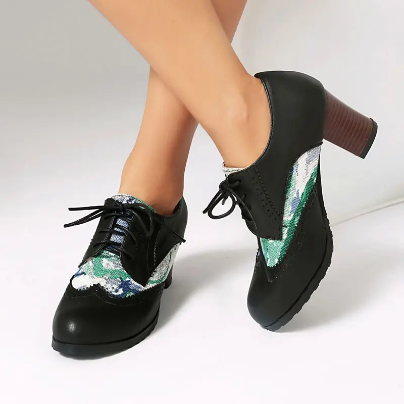 

REAVE CAT New Leisure Women Pumps 2025 Chunky Heels 6cm Lace Up Mixed Color Large Size 41 42 43 44 Soft Daily Female Shoes