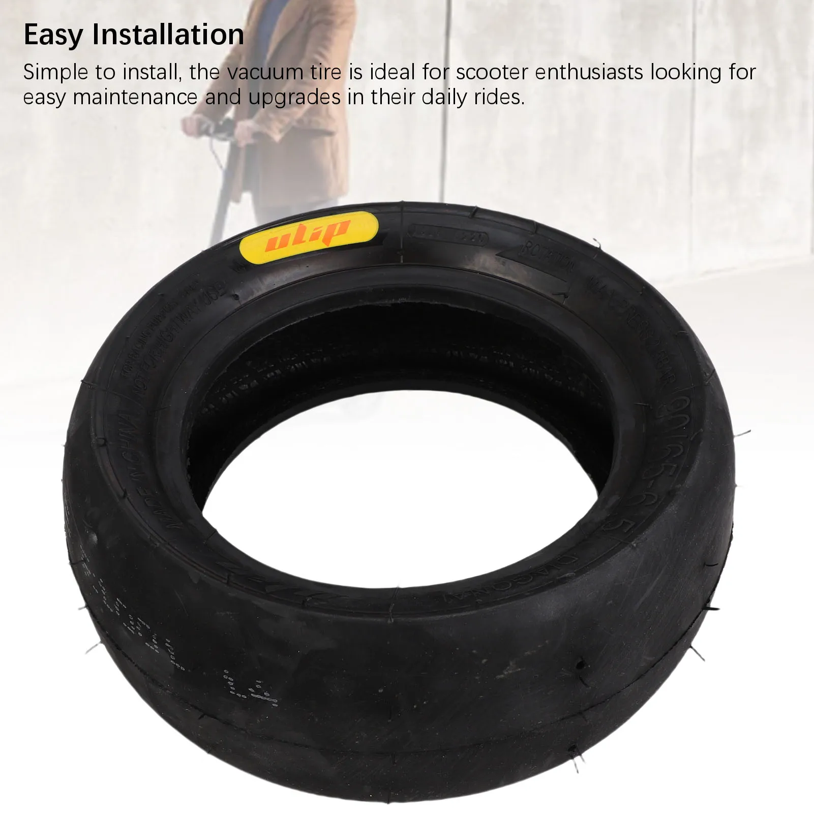 

90/65-6.5 Electric Scooter Vacuum Tire 260MM Semi Slick Scooter Vacuum Tire Wheel Practical and Aesthetic Design for Replacement