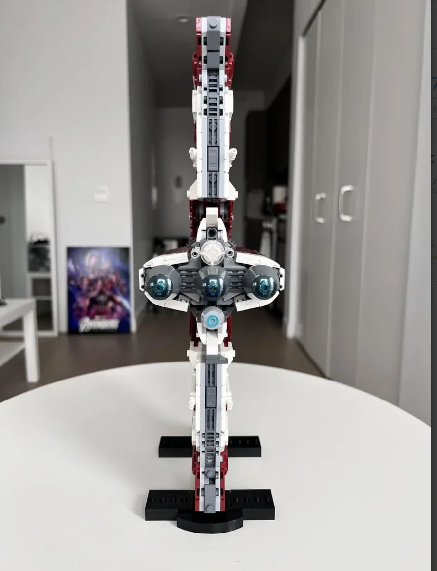 MOC-máquina lanzadera gigante T6 1374 piezas, modelo de nave espacial de la guerra espacial, juguetes creativos DIY, bloques de construcción,