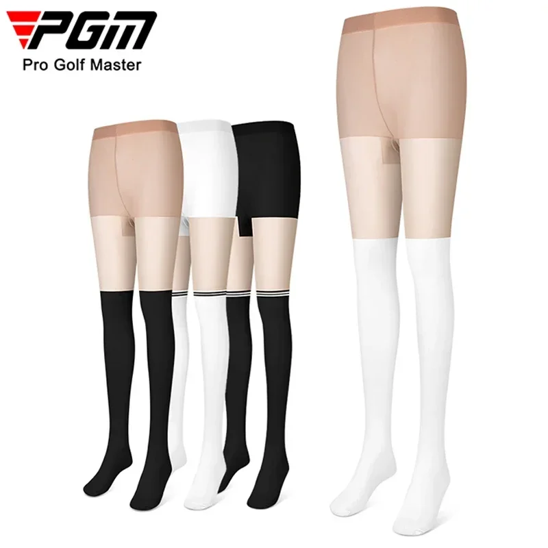 Pgm Golf Leggings Women Sports Fitness Stockings High Waist Tights Ladies Summer Elastic Socks Sun Protection Anti Hook Pants