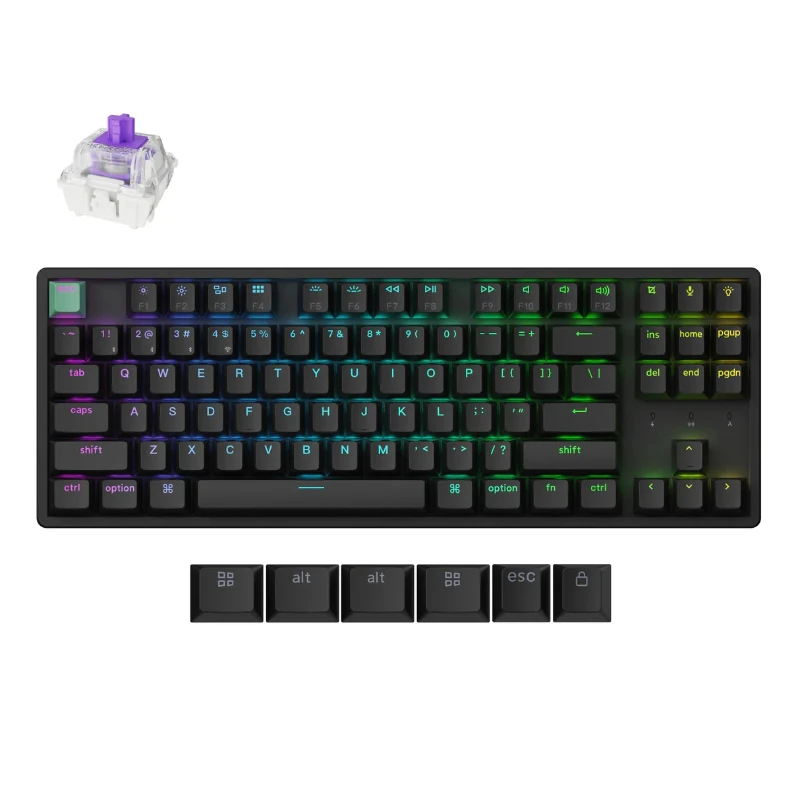 Keychron K8 HE ワイヤレス磁気スイッチカスタムキーボード RGB バック