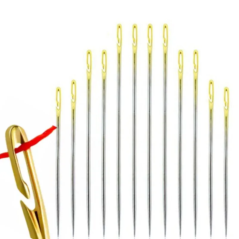 

Sewing Needle Quick Penetration Through Side Openings Side Hanging Needle Stainless Steel Hand Sewing Needles Embroidery Tools