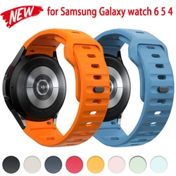 Silicone Band for Samsung Galaxy Watch 7 6 5 4 44mm 40mm/5 pro 45mm/Classic 47/43mm 42/46mm Bracelet Galaxy Watch6 watch4 strap