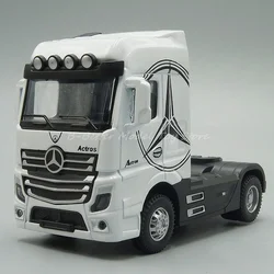 1:50 Diecast Vehicle Model Toy M-B Actros Tractor Pull Back With Sound & Light