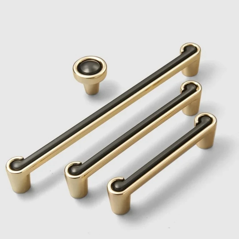 Moderner Kleiderschrank- und Küchentürgriff, Schubladen- und Schranktürgriff, Nordisch-Amerikanischer Gold-Einlochgriff, Möbelbeschlag 192MM – Detail 5