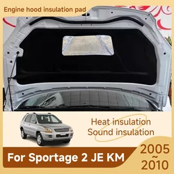 Front Hood Engine Sound Pad For Kia Sportage 2 JE KM 2005~2010 2009 Hood Pad Sound Insulation Cotton Covers Soundproof Fireproof