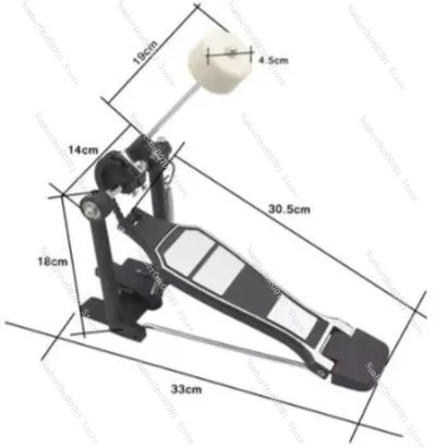 Compact Flat Bass Drum Pedal - New Aluminum Single Kick Drum Practice Pedal for Drum Set