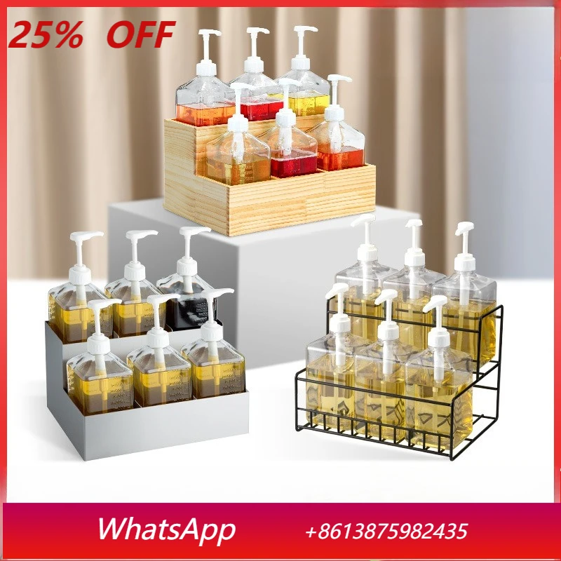 

LH Fructose Press Bottle Rack Iron Wire Stainless Steel Syrup Press Bottle Storage Rack