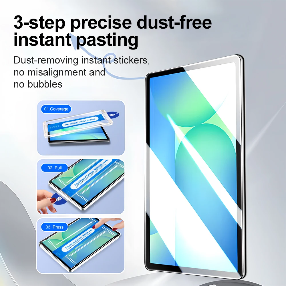 Screen Protector Compatible with Samsung Galaxy Tab S10+  S9+ S9 FE+ S8+ S7 FE 12.4in HD Tempered Glass Film Easy Install