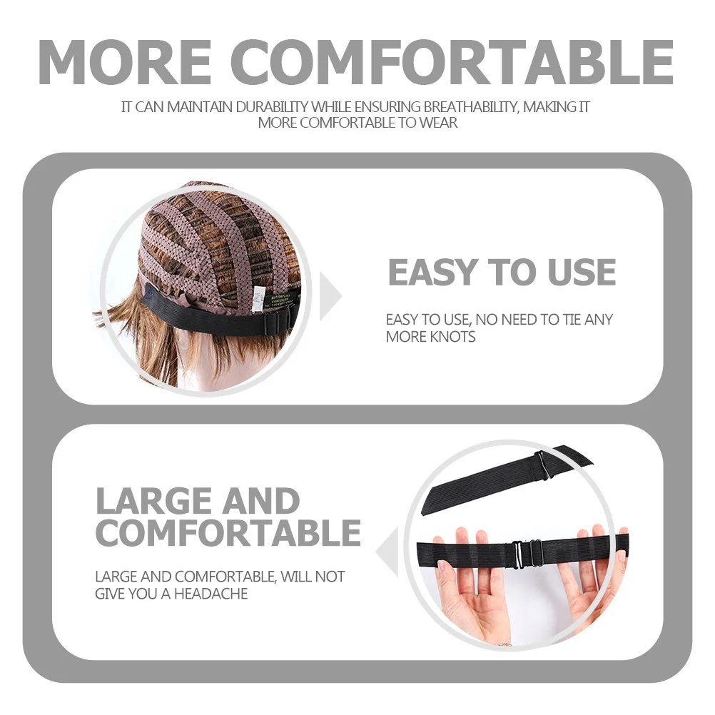 

4Pcs Elastic Bands Wrap Adjustable Breathable Grip Bands Hair Extension Supplies Elastic Wigs Band Wigs Strap