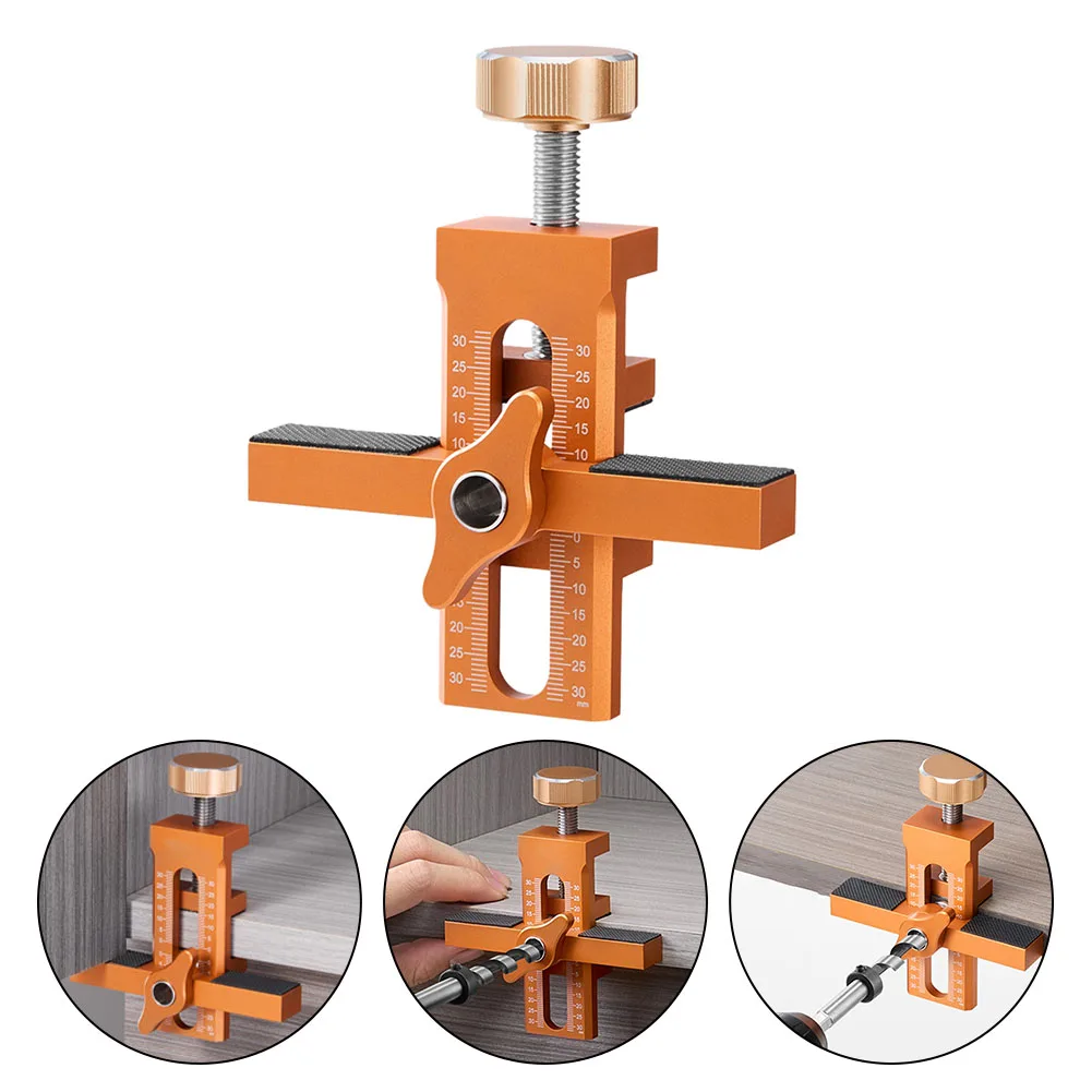 Cabinet Door Installation Jig Woodworking Cabinet Panel Mounting Fixture Doweling Drilling Guide Locator Installing Clip