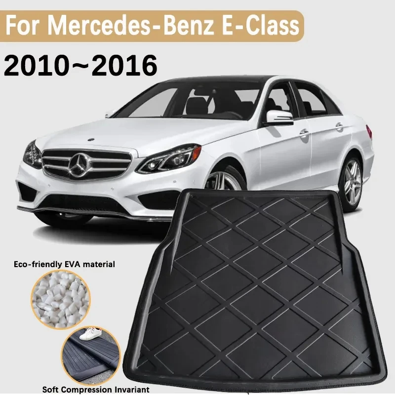 EVA Material for Mercedes Benz E Class Accessories W212 2010~2016 Car Trunk Mats Rear Cargo Trunk Waterproof Carpet Storage Pad