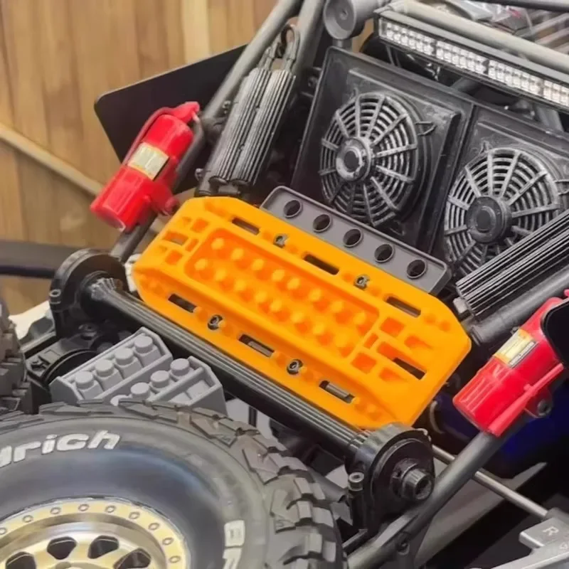 Couvercle de compartiment de moteur en plastique noir simulé pour accessoires TRAXXAS de carte courte 1/7 UDR