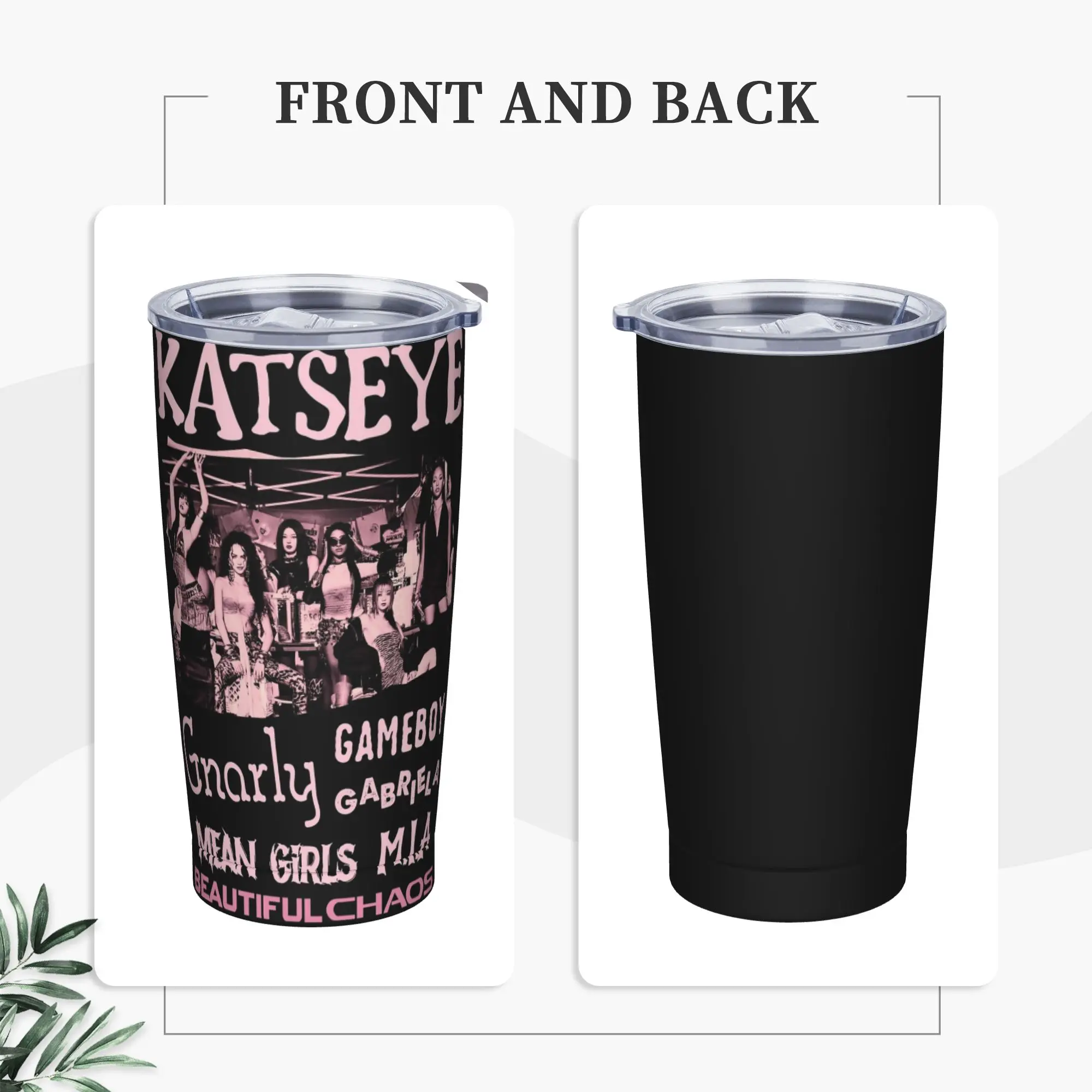 Stainless Steel Tumbler Katseye Kpop Girl Group Thermal Mug  Heat Preservation Cold Drink Mugs Cup Travelist Water Bottle