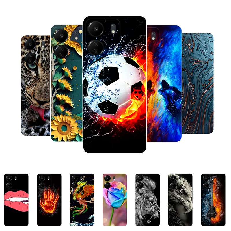 For Xiaomi Redmi 13C Case Football Soft Silicone Back Cases For Xiaomi Redmi 13C 13 C Phone Cover Redmi13C etui Fundas