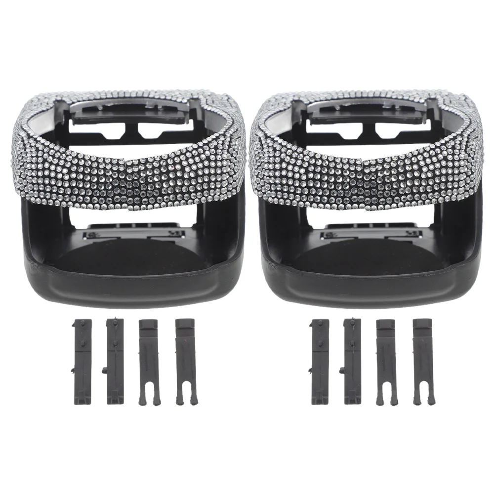 

2pcs Car Water Bottle Holder Rhinestone Air Vent Cup Mount Multi-Functional Drink Stand For Suv Truck Automotive Beverage