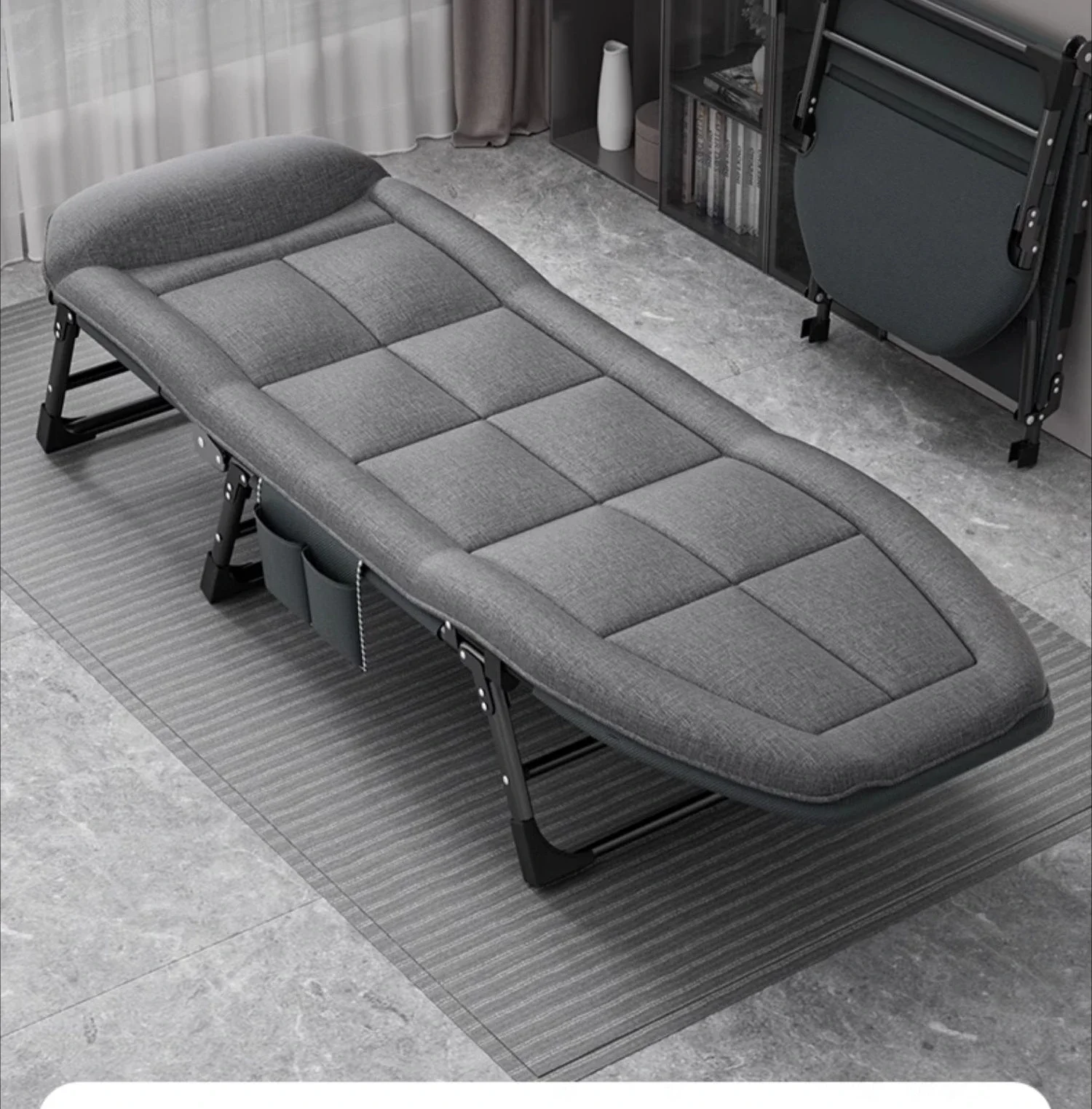 Rollaway Bed Office Lunch Break Lounge Chair Portable Balcony Chair