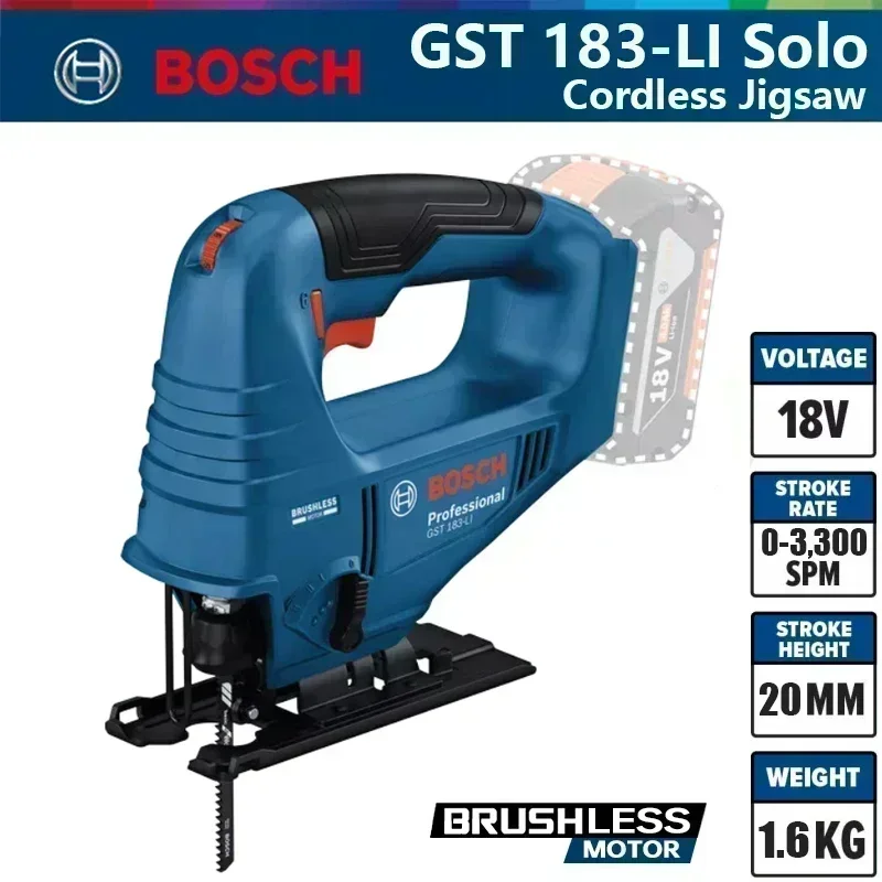 Bosch GST 183-LI Professional Electric Jig Saw Brushless Jig Saw 18V Cordless JigSaws Multi-Function Woodworking Tool No Battery - view 3