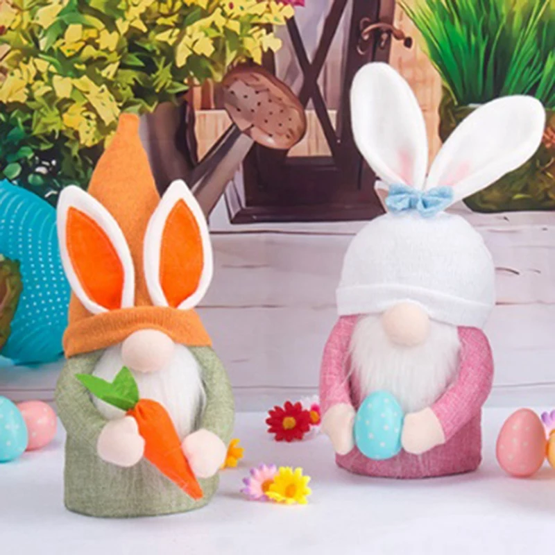 

2шт полиэстеровая кукла пасхальные украшения пасхальные украшения для дома пасхальные гномы