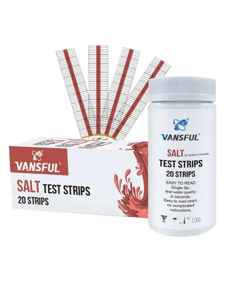 شرائط اختبار ملح حمام السباحة لحمام السباحة في المياه المالحة 10 شرائط اختبار حمام السباحة الملح لاختبار حوض الاستحمام الساخن محتوى كلوريد الصوديوم