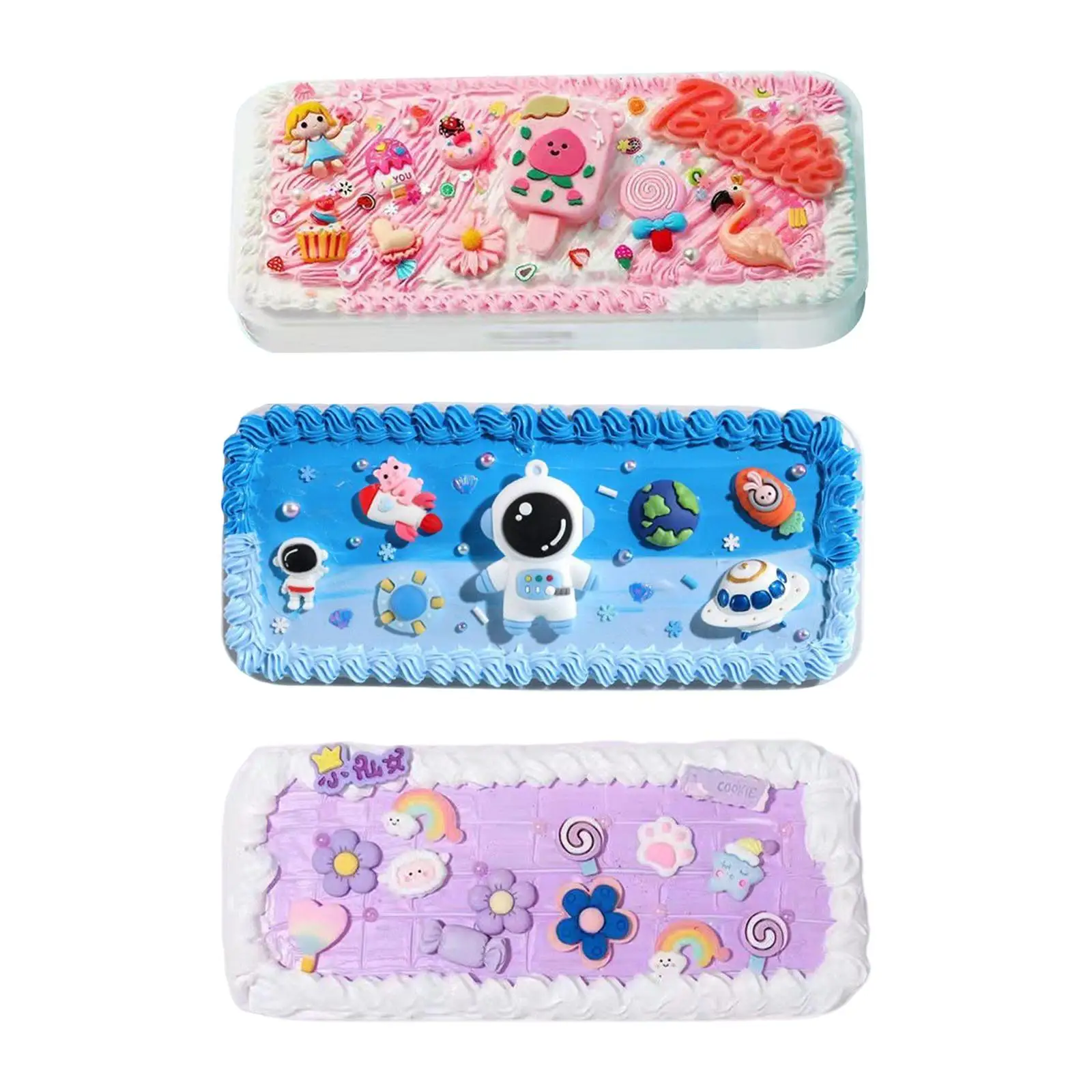 Cute DIY Pencil Case Pencil Box Set Handicrafts for Children School Stationery Durable