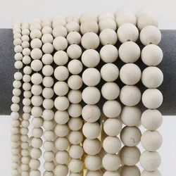4-12mm Frosted Natural Stone Beads Beige Handmade DIY Jewelry Making Beads Loose Beads Bracelets Necklaces Decorative Accessorie