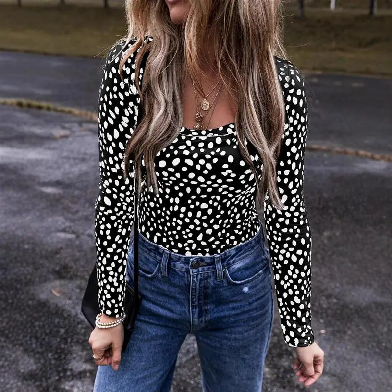 Сексуальный цветной блуз с леопардовым принтом, длинный комбинезон для похудения, женские брюки с высокой талией, зимняя коллекция из полиэфирной ткани