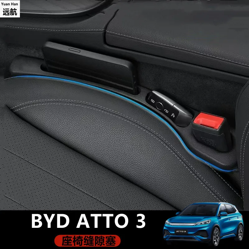 Car Seat Gap Filler Organizer for RHD BYD Atto 3 - Center Console Storage Solution, Anti-Drop Phone Holder