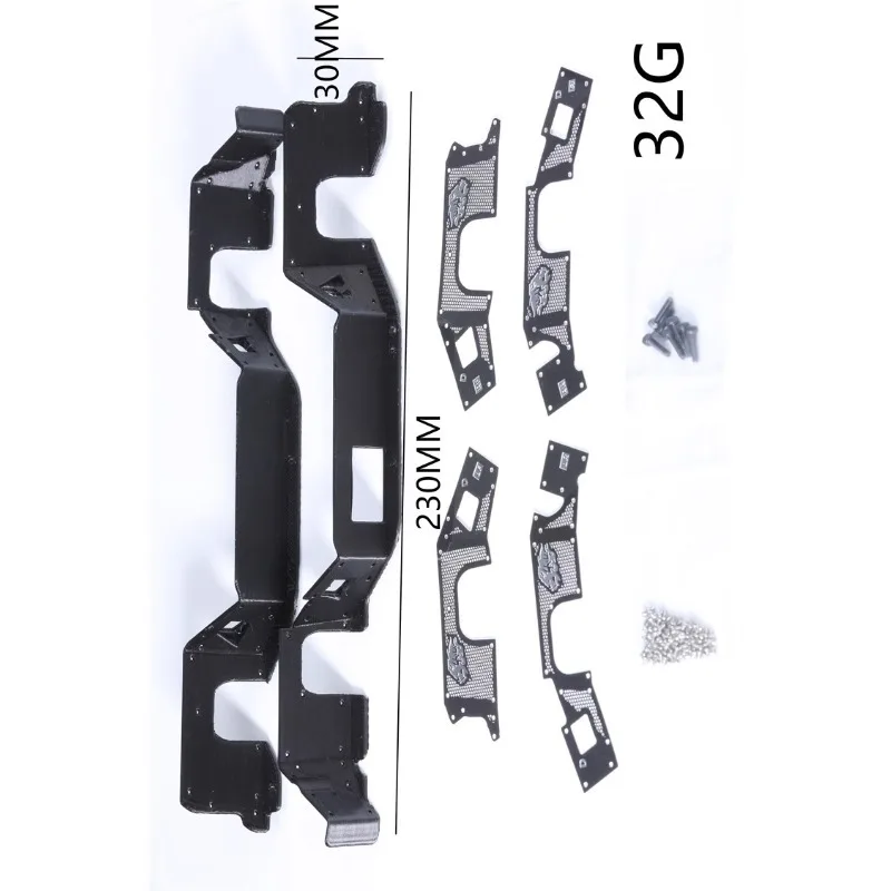 Fém fenders Árnyékolás Állott Csipa Belefoglalt számára 1/18 RC Játszóruha autó TRX4M Hátvéd D110 upgraded Módosítás