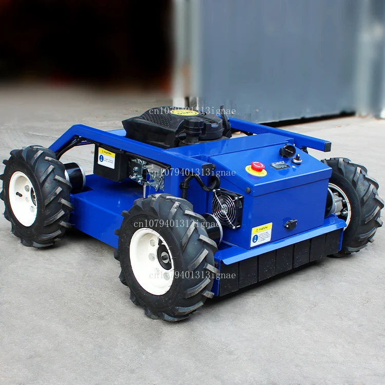 

Engine All Terrain Mower Rubber Remote Control Robot Flail Mower