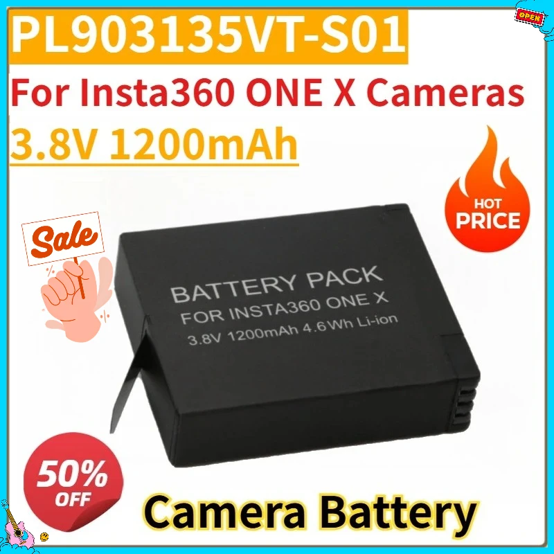 

New Replacemen Camera Battery 3.8V 1200mAh PL903135VT-S01 for Insta360 ONE X Cameras