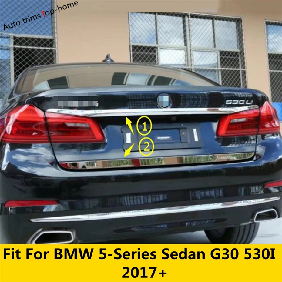 

Rear Trunk Tail Gate Tailgate Strip Decoration Cover Trim For BMW 5 Series Sedan G30 530I 2017 - 2020 Car Exterior Accessories