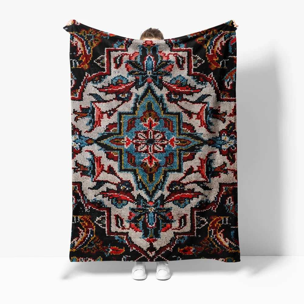 

Турецкий стиль Kilim с геометрическим узором, лохматый ковер для гостиной, спальни, дивана-кровати, одеяло, декоративный чехол для подушки