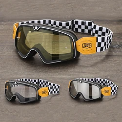 NEW Motorcycle Retro Goggles Skiing Glasses Outdoors Motocross Sunglasses Helmet Riding Racing Cafe Racing Mountain Bike ATV