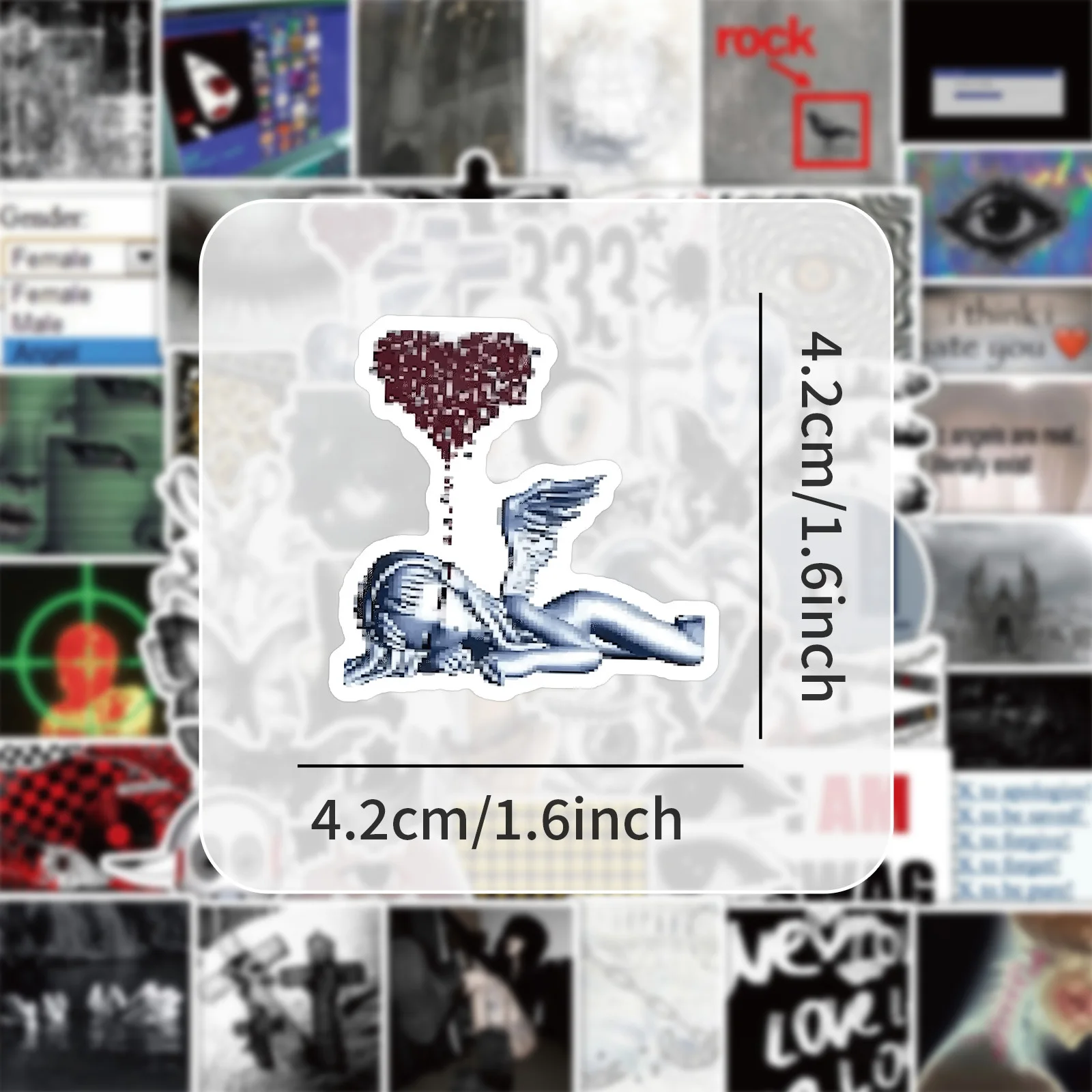 10/65 個カスタマイズされたクリエイティブなサブカルチャー装飾ステッカー、ウォーターボトル、スマートフォン、ラップトップ、ノートブック、文房具、荷物用