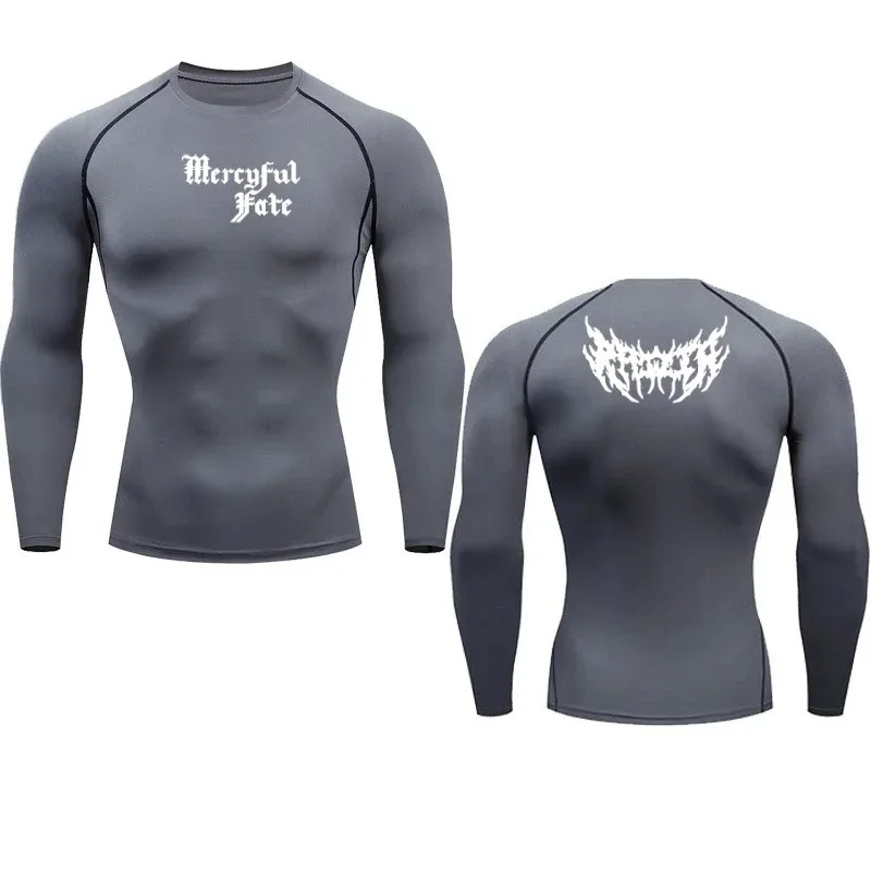 Herren Mode Hochelastisches Fitness Eng Anliegendes Langarm-Kompressions-T-Shirt Schnell Trocknend Atmungsaktives Oberteil für Training