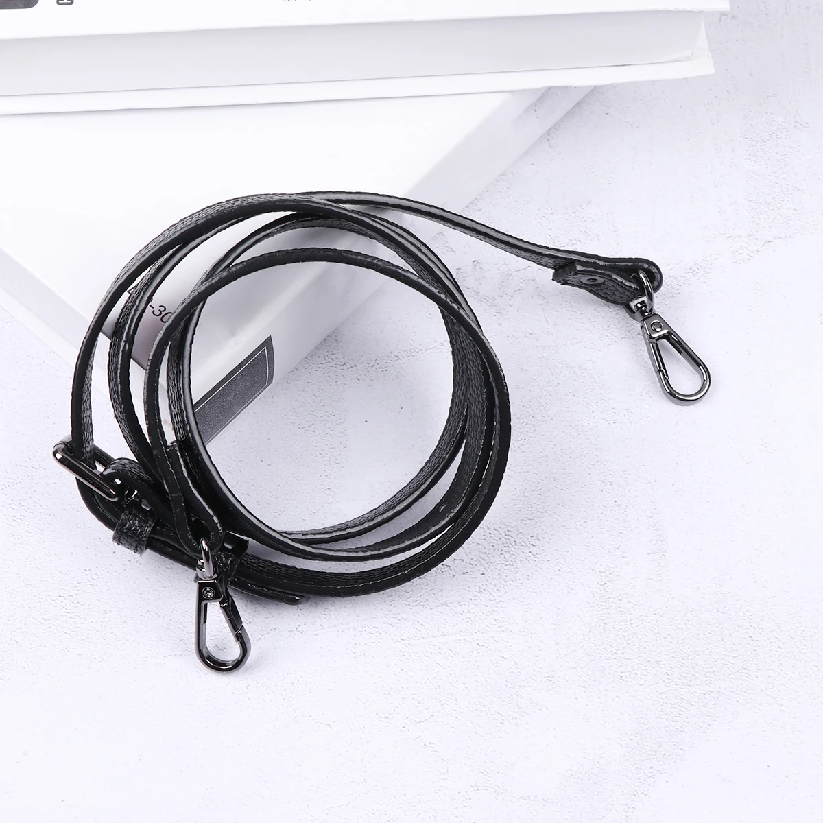 

Creative Replacement Shoulder Bag Strap Adjustable PU Women Bag Strap Bag Accessory (Black, Black Buckle)