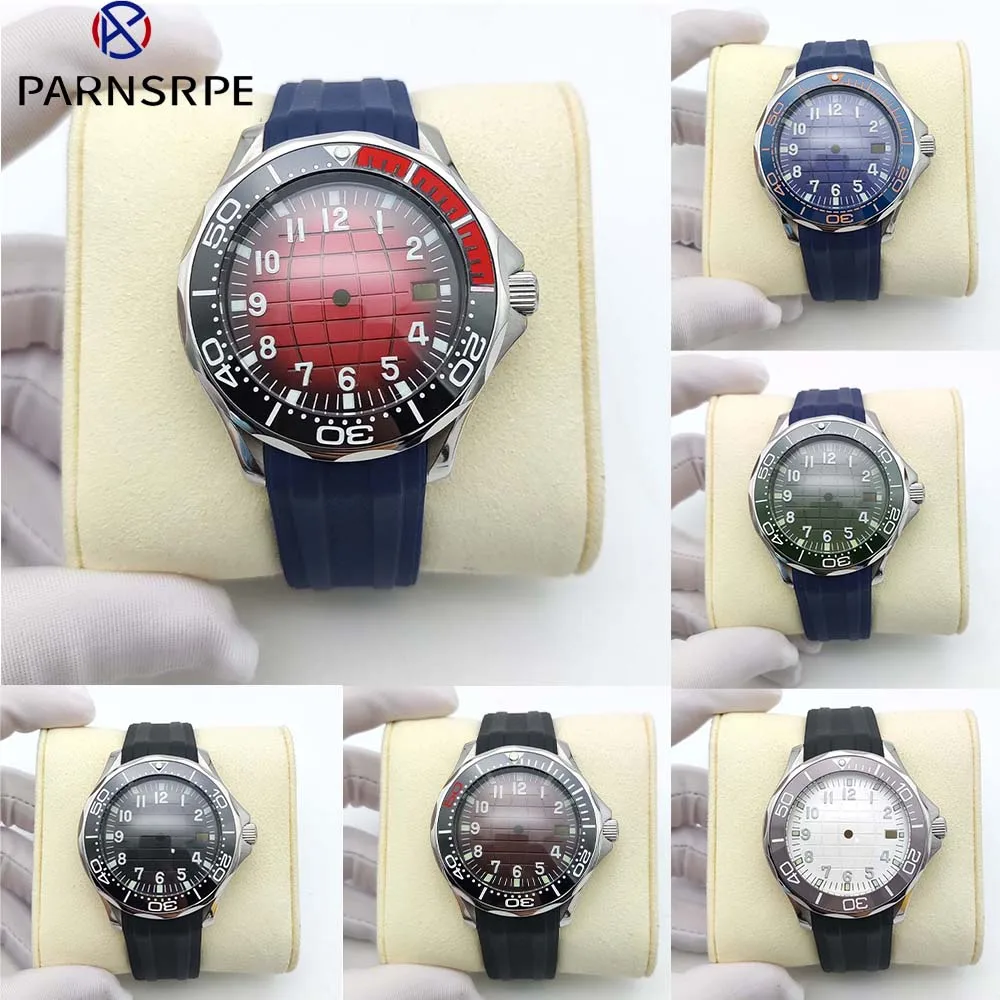 42 mm men's case, NH35 caliber, 8215 movement, 38 mm bezel, rubber strap, night-luminous sterile dial, watch parts assembly