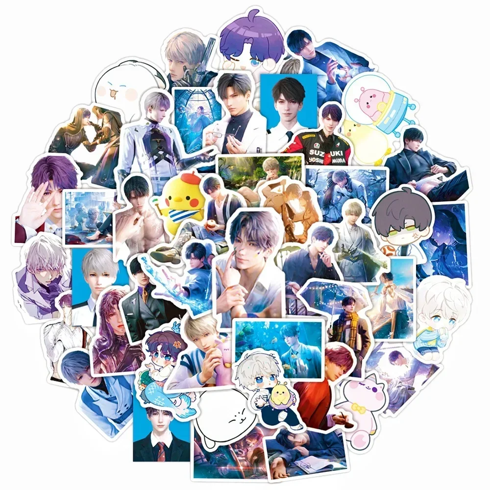 10/60Pcs Anime Love and Deepspace Stickers Shen Xinghui Lishen Stationery Xavier Zayne Sticker Student Wall Room Desk Guka Decal