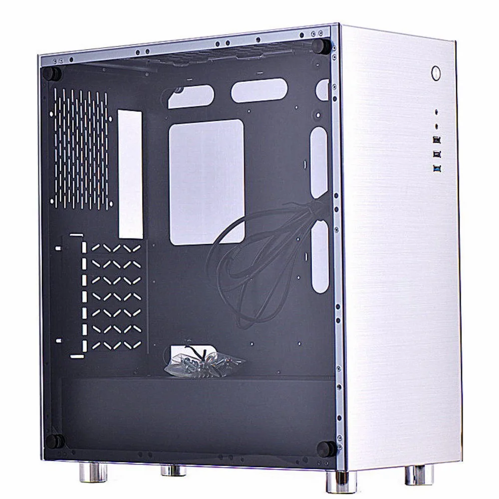 

Цельноалюминиевый корпус для настольного компьютера с большой материнской платой, высококлассный ATX-корпус для настольных ПК, с боковым окном, для киберспортивных игр, с водяным охлаждением, большой.