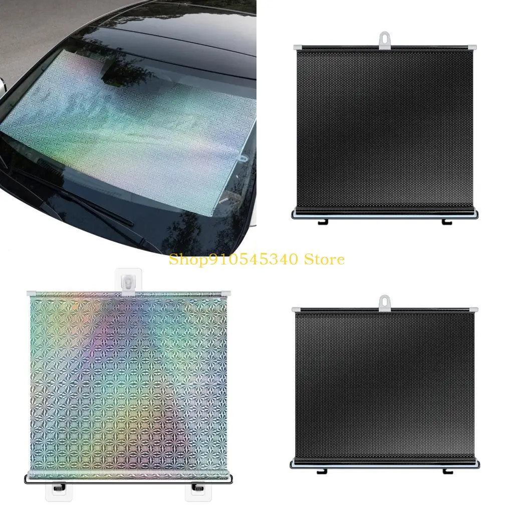 

U2JA Upgraded UV Protections Curtain Car Windshield Sunshade Suction Cup Heating Sun Protections Shade Simple Install
