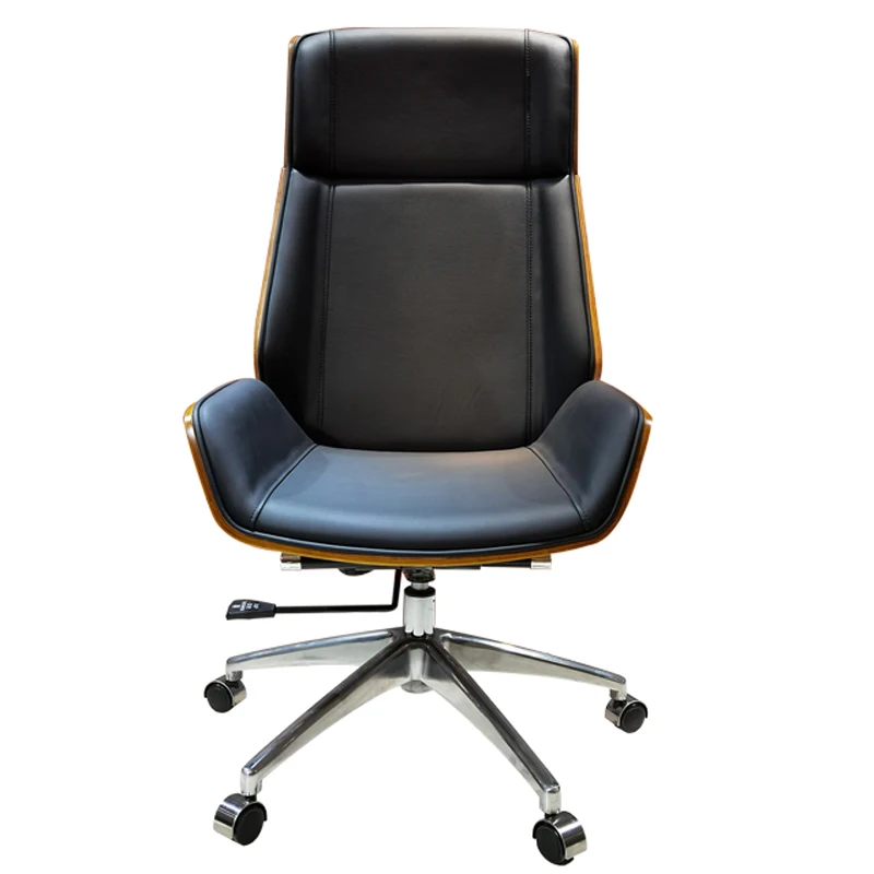 Foshan furniture manufacturer wholesale specialized production leather belt lifts the rotating boss chair for office